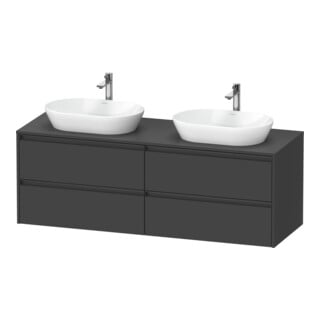 Duravit Waschtischunterschrank Ketho.2 160x55cm, B bs, gra ma, 4 Schub., wandhängend