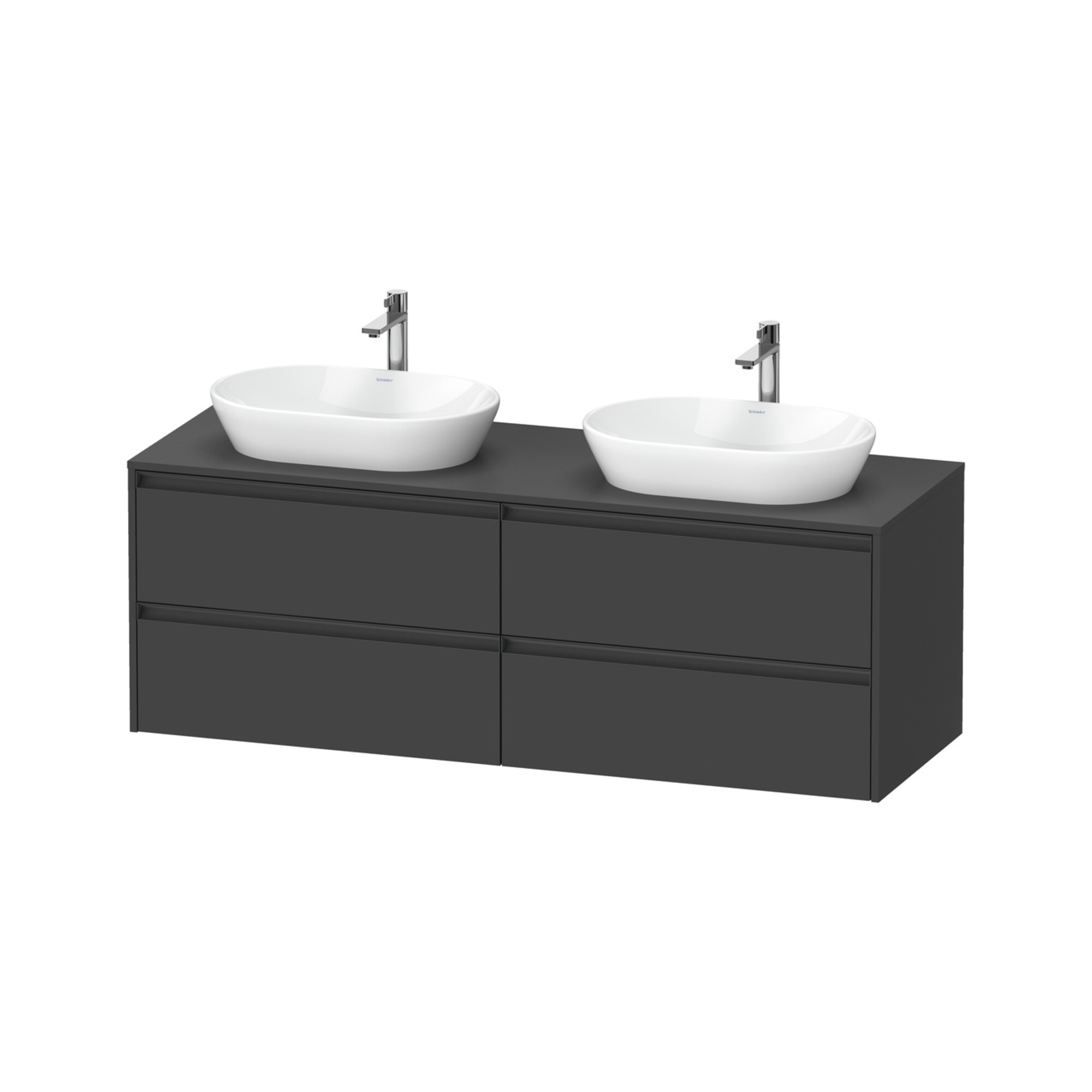 Duravit Waschtischunterschrank Ketho.2 160x55cm, B bs, gra ma, 4 Schub., wandhängend