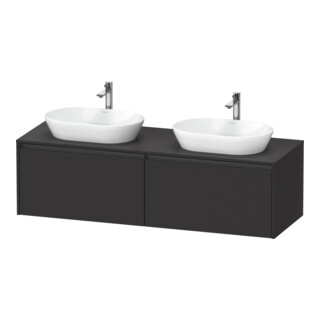 Duravit Waschtischunterschrank Ketho.2 160x55cm, B bs, gra matt, 2 Ausz., wandhängend