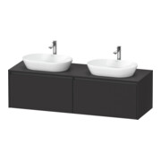 Duravit Waschtischunterschrank Ketho.2 160x55cm, B bs, gra matt, 2 Ausz., wandhängend