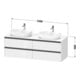 Duravit Waschtischunterschrank Ketho.2 160x55cm, B bs, N dkl., 4 Schub., wandhängend
