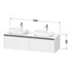 Duravit Waschtischunterschrank Ketho.2 160x55cm, B bs, N Nat, 2 Ausz., wandhängend