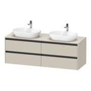 Duravit Waschtischunterschrank Ketho.2 160x55cm, B bs, T matt, 4 Schub., wandhängend
