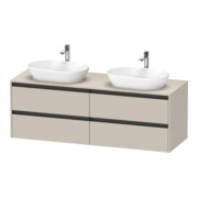 Duravit Waschtischunterschrank Ketho.2 160x55cm, B bs, Tau ma, 4 Schub., wandhängend