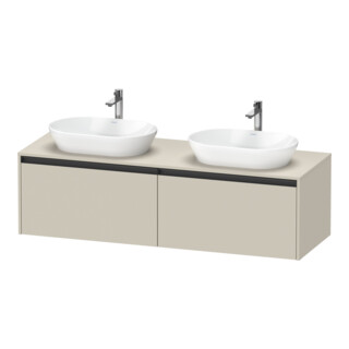 Duravit Waschtischunterschrank Ketho.2 160x55cm, B bs, Tau matt, 2 Ausz., wandhängend