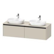 Duravit Waschtischunterschrank Ketho.2 160x55cm, B bs, Tau matt, 2 Ausz., wandhängend-1