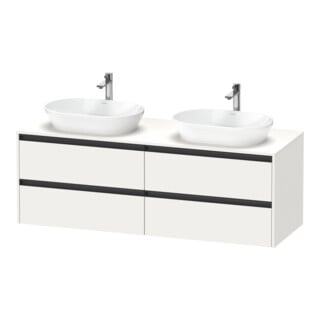 Duravit Waschtischunterschrank Ketho.2 160x55cm, B bs, w matt, 4 Schub., wandhängend