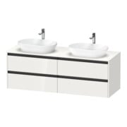 Duravit Waschtischunterschrank Ketho.2 160x55cm, B bs, we. hgl, 4 Schub., wandhängend
