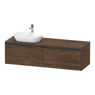 Duravit Waschtischunterschrank Ketho.2 160x55cm, B L, N dkl., 2 Ausz., wandhängend