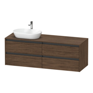 Duravit Waschtischunterschrank Ketho.2 160x55cm, B L, N dkl., 4 Schub., wandhängend
