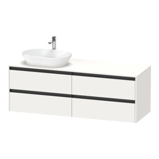 Duravit Waschtischunterschrank Ketho.2 160x55cm, B L, we. matt, 4 Schub., wandhängend