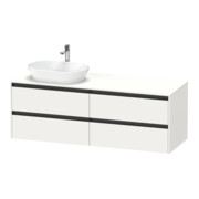 Duravit Waschtischunterschrank Ketho.2 160x55cm, B L, we. matt, 4 Schub., wandhängend