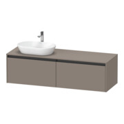 Duravit Waschtischunterschrank Ketho.2 160x55cm, B li, bas. ma, 2 Ausz., wandhängend