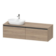 Duravit Waschtischunterschrank Ketho.2 160x55cm, B li, Ei marm., 2 Ausz., wandhängend