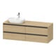 Duravit Waschtischunterschrank Ketho.2 160x55cm, B li, Ei Nat, 4 Schub., wandhängend-1