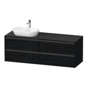 Duravit Waschtischunterschrank Ketho.2 160x55cm, B li, Ei sw, 4 Schub., wandhängend