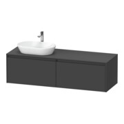 Duravit Waschtischunterschrank Ketho.2 160x55cm, B li, graph ma, 2 Ausz., wandhängend