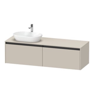 Duravit Waschtischunterschrank Ketho.2 160x55cm, B li, Tau ma, 2 Ausz., wandhängend