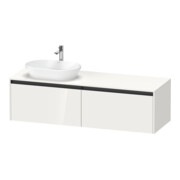 Duravit Waschtischunterschrank Ketho.2 160x55cm, B li, we. hgl, 2 Ausz., wandhängend