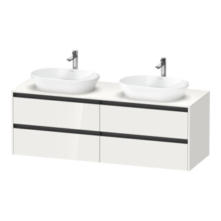 Duravit Waschtischunterschrank Ketho.2 160x55cm, B li, we. hgl, 4 Schub., wandhängend
