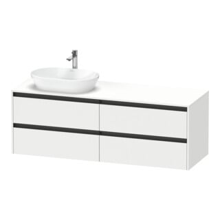 Duravit Waschtischunterschrank Ketho.2 160x55cm, B li, we. ma, 4 Schub., wandhängend