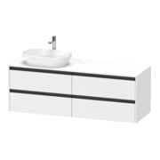 Duravit Waschtischunterschrank Ketho.2 160x55cm, B li, we. ma, 4 Schub., wandhängend