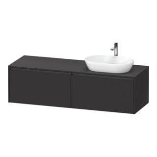 Duravit Waschtischunterschrank Ketho.2 160x55cm, B R, gra matt, 2 Ausz., wandhängend