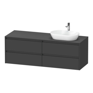 Duravit Waschtischunterschrank Ketho.2 160x55cm, B R, graph ma, 4 Schub., wandhängend