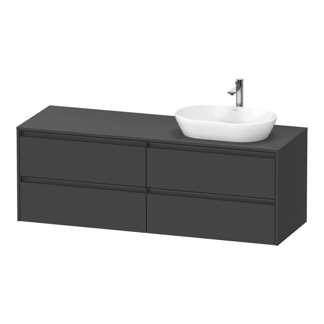 Duravit Waschtischunterschrank Ketho.2 160x55cm, B R, graph ma, 4 Schub., wandhängend