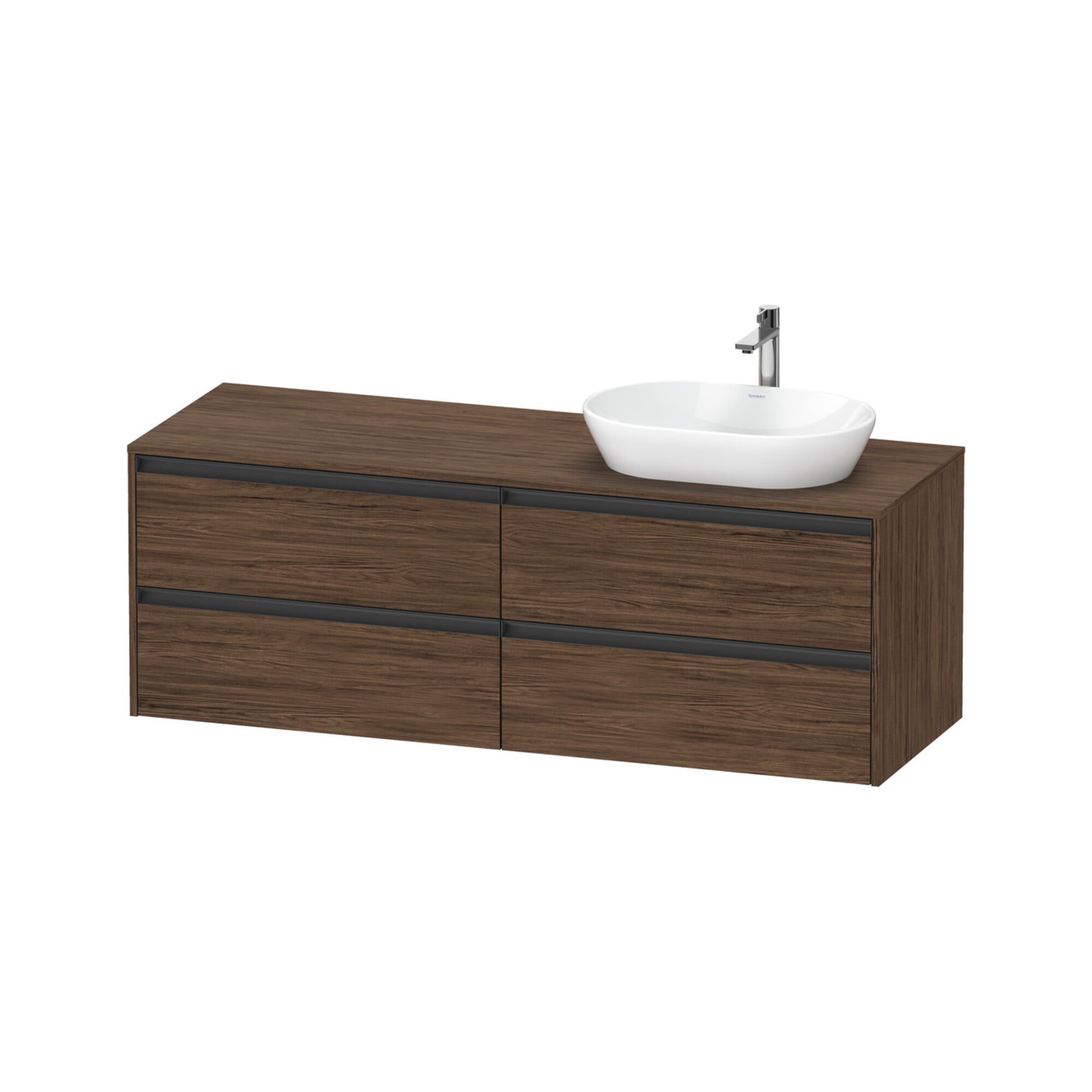 Duravit Waschtischunterschrank Ketho.2 160x55cm, B R, N dkl., 4 Schub., wandhängend