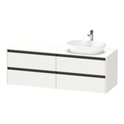 Duravit Waschtischunterschrank Ketho.2 160x55cm, B R, we. matt, 4 Schub., wandhängend