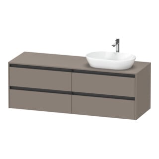 Duravit Waschtischunterschrank Ketho.2 160x55cm, B re, bas. ma, 4 Schub., wandhängend