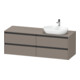 Duravit Waschtischunterschrank Ketho.2 160x55cm, B re, bas. ma, 4 Schub., wandhängend-1