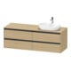 Duravit Waschtischunterschrank Ketho.2 160x55cm, B re, Ei Nat, 4 Schub., wandhängend-1