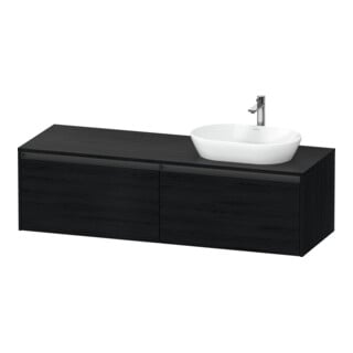 Duravit Waschtischunterschrank Ketho.2 160x55cm, B re, Ei sw, 2 Ausz., wandhängend