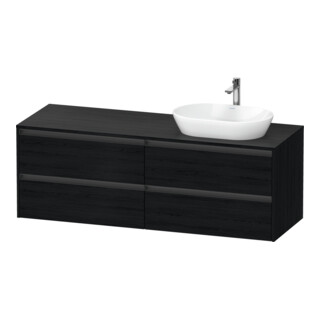 Duravit Waschtischunterschrank Ketho.2 160x55cm, B re, Ei sw, 4 Schub., wandhängend