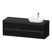 Duravit Waschtischunterschrank Ketho.2 160x55cm, B re, Ei sw, 4 Schub., wandhängend