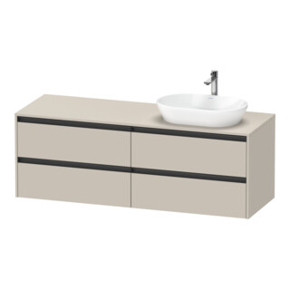 Duravit Waschtischunterschrank Ketho.2 160x55cm, B re, Tau ma, 4 Schub., wandhängend