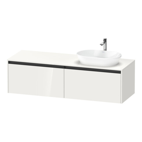 Duravit Waschtischunterschrank Ketho.2 160x55cm, B re, we. hgl, 2 Ausz., wandhängend