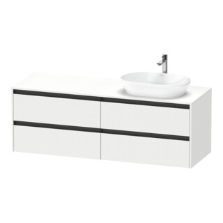 Duravit Waschtischunterschrank Ketho.2 160x55cm, B re, we. ma, 4 Schub., wandhängend