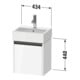 Duravit Waschtischunterschrank Ketho.2 43,4x33,8x44cm, 1 Tür, wd, An re, Ei sw