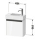 Duravit Waschtischunterschrank Ketho.2 48,4x23,8cm, An L, gra m, 1 Tür, wandhängend
