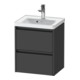 Duravit Waschtischunterschrank Ketho.2 48,4x37,5x54,9cm, 2 SBK, wandhängend, graph ma-1
