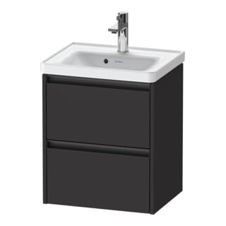 Duravit Waschtischunterschrank Ketho.2 48,4x37,5x54,9cm, 2 SBK, wd, graph matt