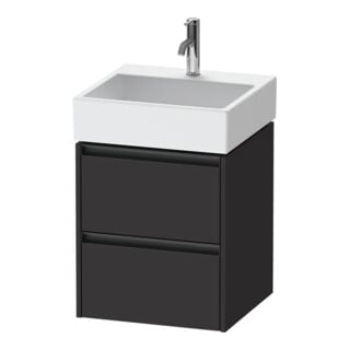 Duravit Waschtischunterschrank Ketho.2 48,4x46cm, graph matt, 2 Schub., wandhängend
