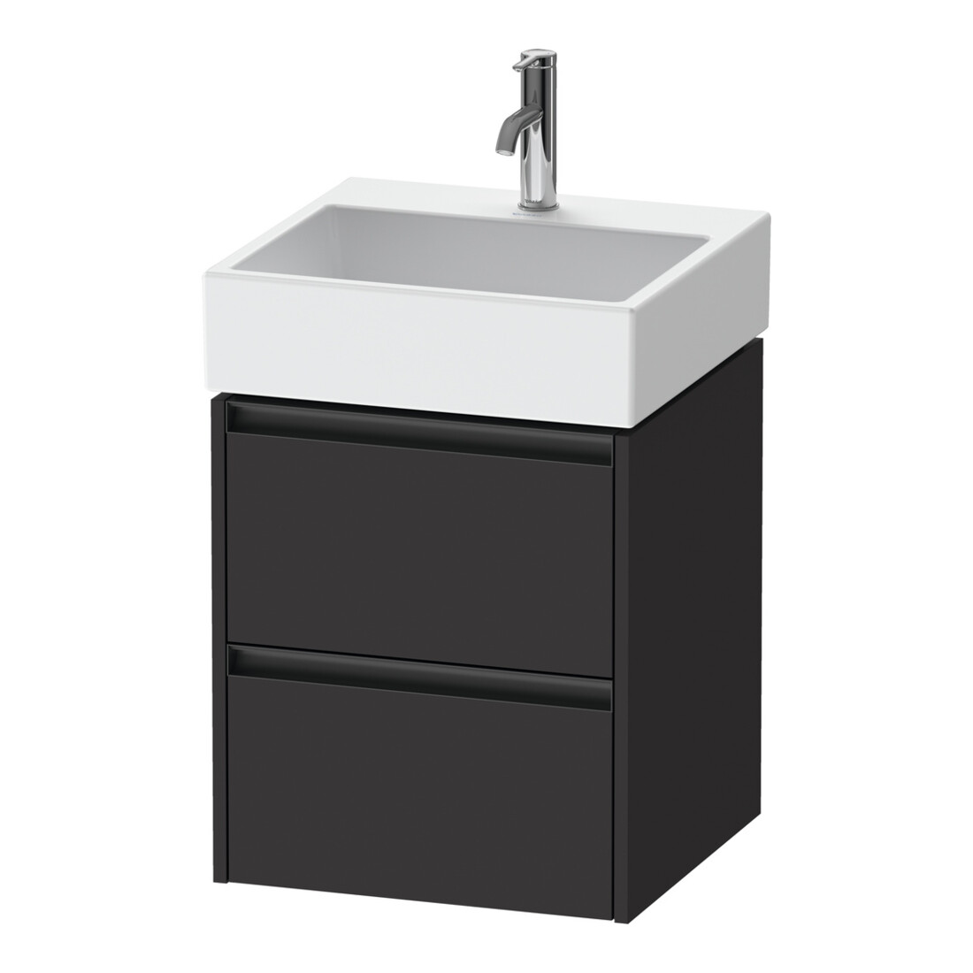 Duravit Waschtischunterschrank Ketho.2 48,4x46cm, graph matt, 2 Schub., wandhängend