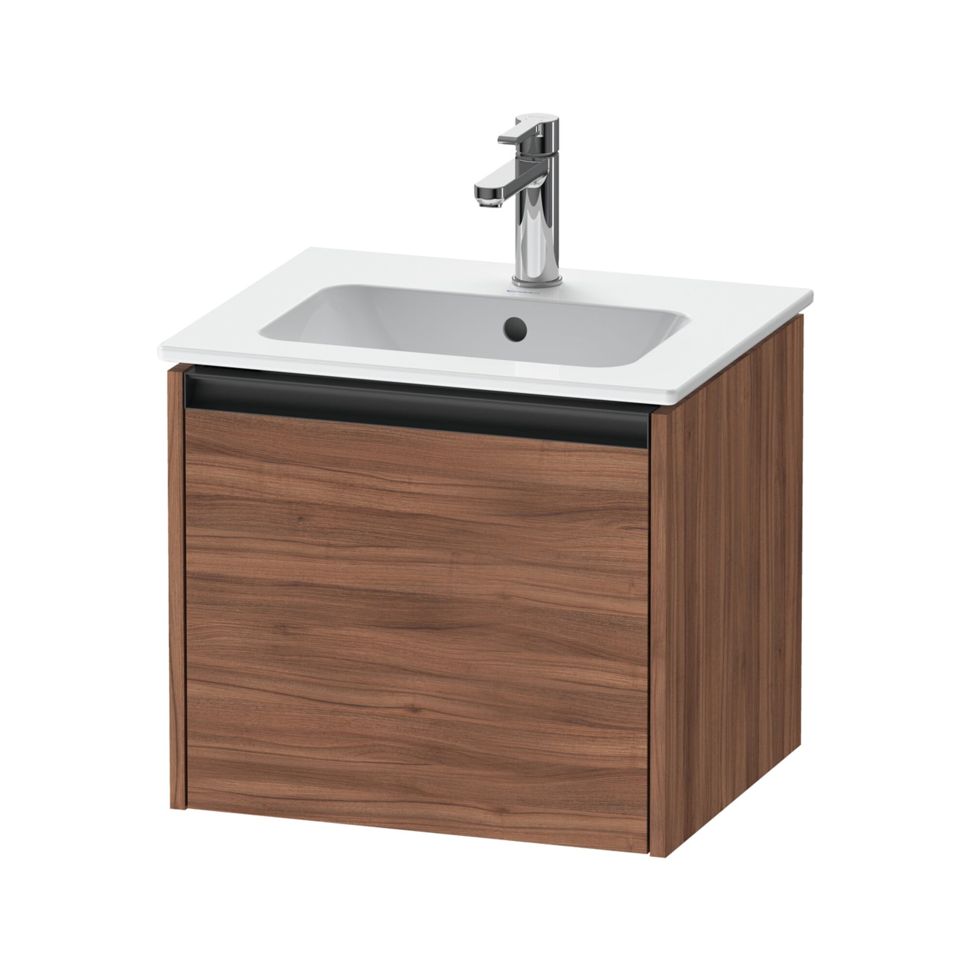 Duravit Waschtischunterschrank Ketho.2 51x42x44cm, 1 Ausz., wandhängend, Nussb natur