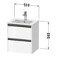 Duravit Waschtischunterschrank Ketho.2 51x42x54,9cm, 2 SBK, wandhängend, graph matt