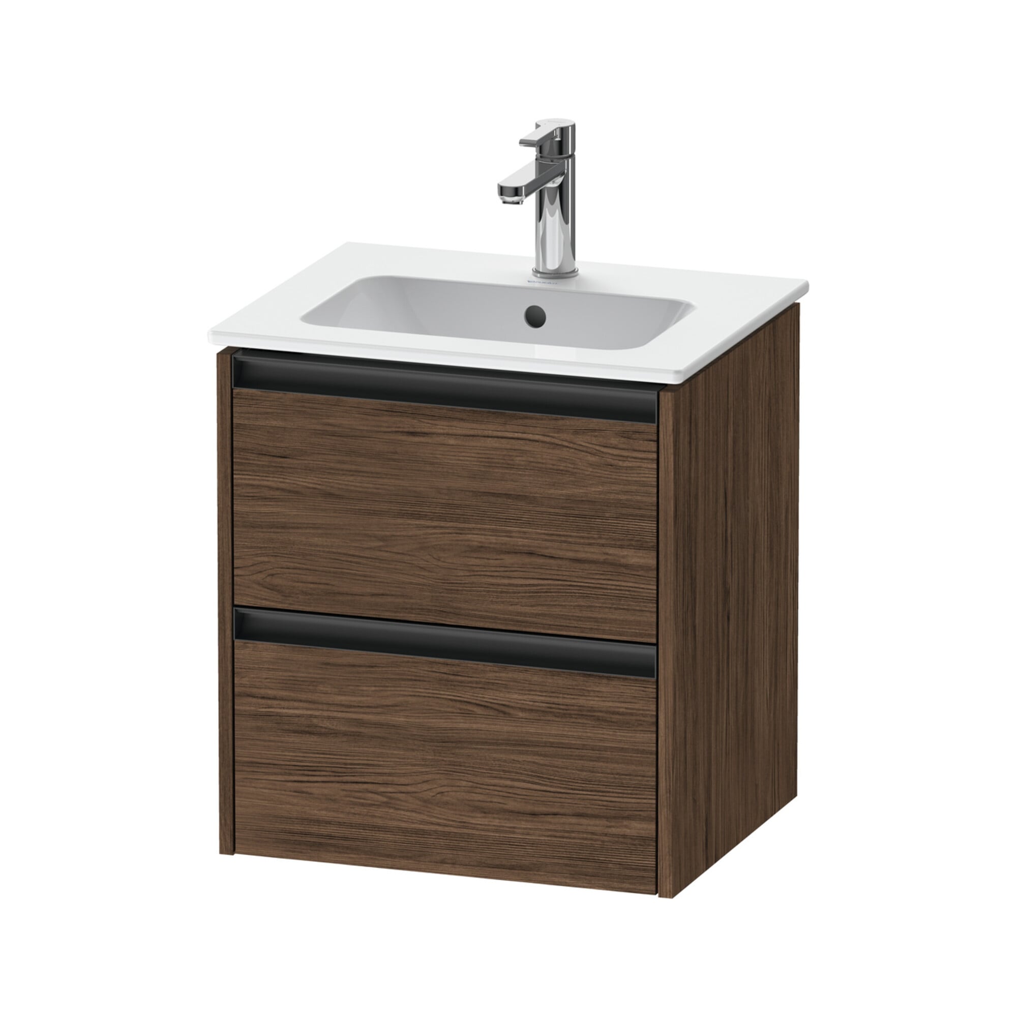 Duravit Waschtischunterschrank Ketho.2 51x42x54,9cm, 2 SBK, wandhängend, Nussb dkl.