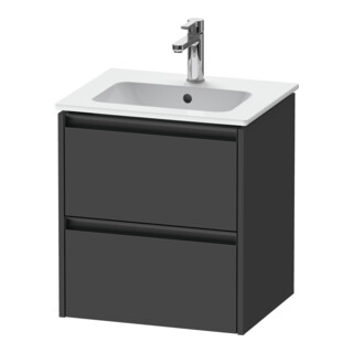 Duravit Waschtischunterschrank Ketho.2 51x42x54,9cm, 2 Schub., wandhängend, graph ma